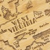 Totally Bamboo Destination West Virginia State Shaped Serving and Cutting