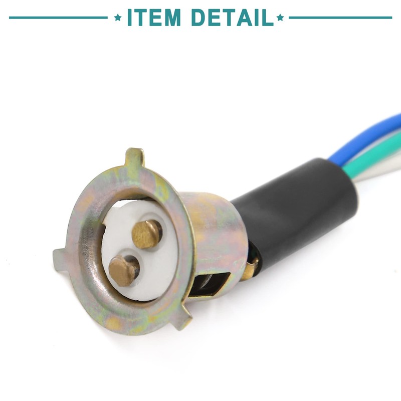 ACROPIX Motor Lamp Socket 3 Wires Headlamp Headlamp Socket Holder