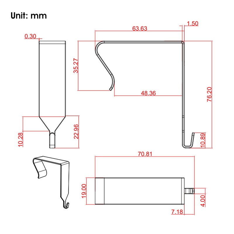 Funrous Over The Door Hook Panel Wall Metal Cubicle Picture