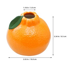 MAGICLULU Small Orange Flower Vase for Hydroponic Plants and Fresh Flowers Minimalist Ceramic Table Vase for Living Room Decoration Rustic Style for Home