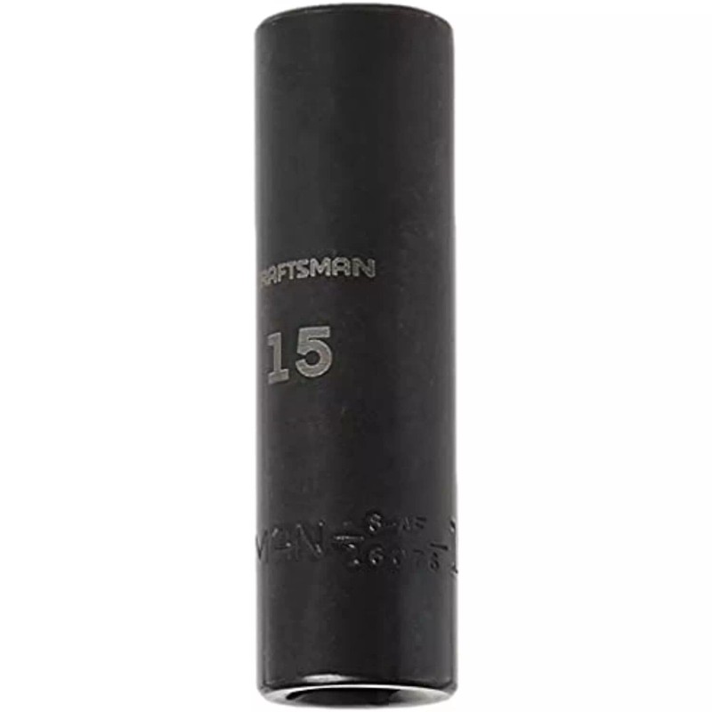 CRAFTSMAN Deep Impact Socket, Metric, 1/2-Inch Drive, 15mm (CMMT16076)