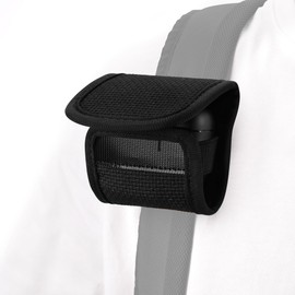 Geekria Earbuds Soft Case, Compatible with Bose Soundcore JBL Earbuds, Suitable for Travel, Mountaineering, Washable, with Velcro Closure, Can Be Attached to Shoulder Strap or Backpack (Black)