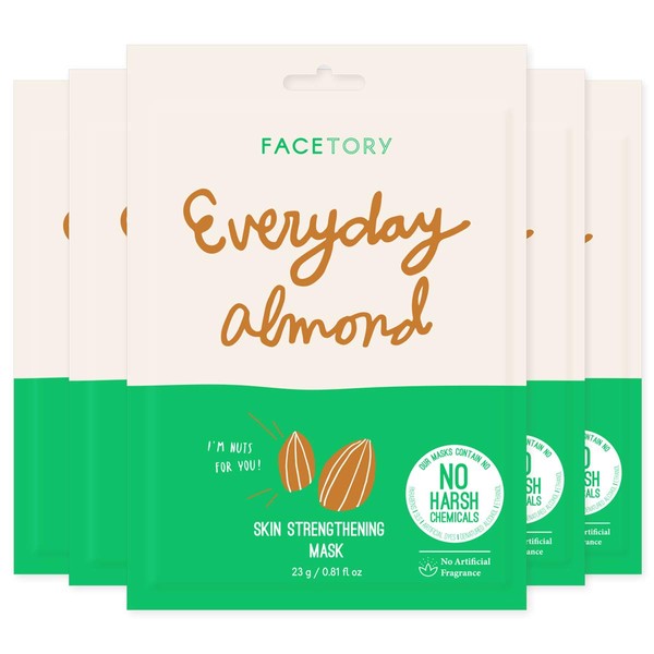 Everyday Almond Skin Strengthening Mask With No Harsh Chemicals - Strengthening and Anti-Aging (Pack of 5)