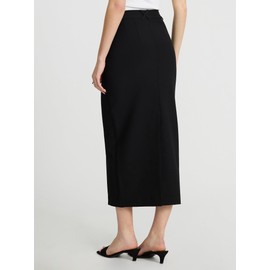 EXPRESS Women's Editor High Waisted Black Maxi Skirt