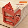 NS Juvyig 3D Multi Angle Measuring Ruler,Woodworking Square Tool Marking