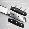 Alata 6-Piece Steak Knives Set with Block, Stainless Steel Steak
