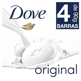 Dove Jabón en Barra Original con 1/4 de crema humectante, 4 piezas de 90g