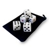 XSAJU Dice 16mm 6-Sided Set of 5 with Velour Velvet