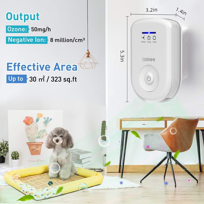 Air Purifiers Plug in Wall for Home, Small Odor Eliminator丨Ozone