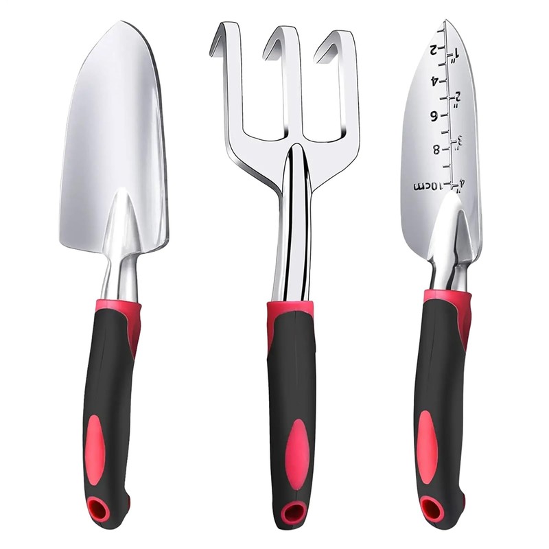 Garden Hand Tools Set - 3-Piece Non-Slip Gardening Tools -