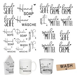 FloraVigo Rub On Sticker Approx. A5 19 x 14 cm Saying Decoration for Birthday, Keraflott, Wedding, Home, Wiping Film for Furniture, Glass, Wood, Photo Album, DIY Decoration, Sticker Aesthetics (4