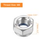 TA-VIGOR 50Pcs M8 x 1.25mm Nylon Hex Lock Nuts, 304