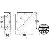 Pack of 4 Zinc plated Corner Brace Plate Gusset 50mm