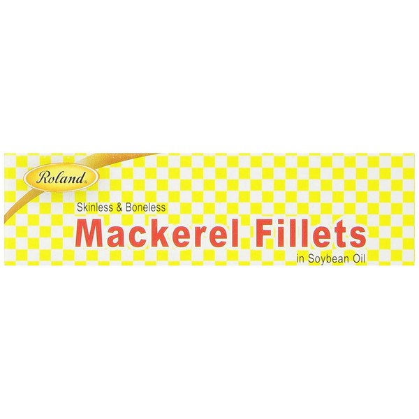 Roland Foods Mackerel Fillets in Soybean Oil, Skinless and Boneless, Specialty Imported Food, 4-Ounce Tin