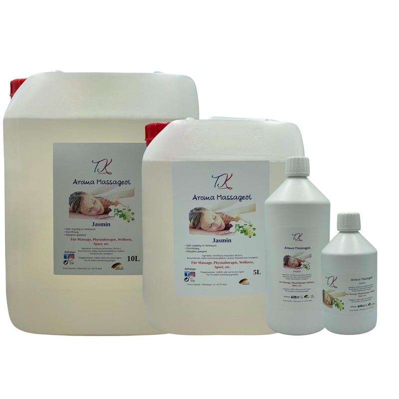 500 ml Aroma Massage Oil - Jasmine for Massage, Physiotherapy,