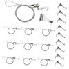 Housoutil 10sets Picture Hanging Kit Wire and Hooks for Picture