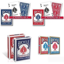 Bicycle 6 Playing Cards 2 Standard + 2 Supreme Line + 2 Old Case