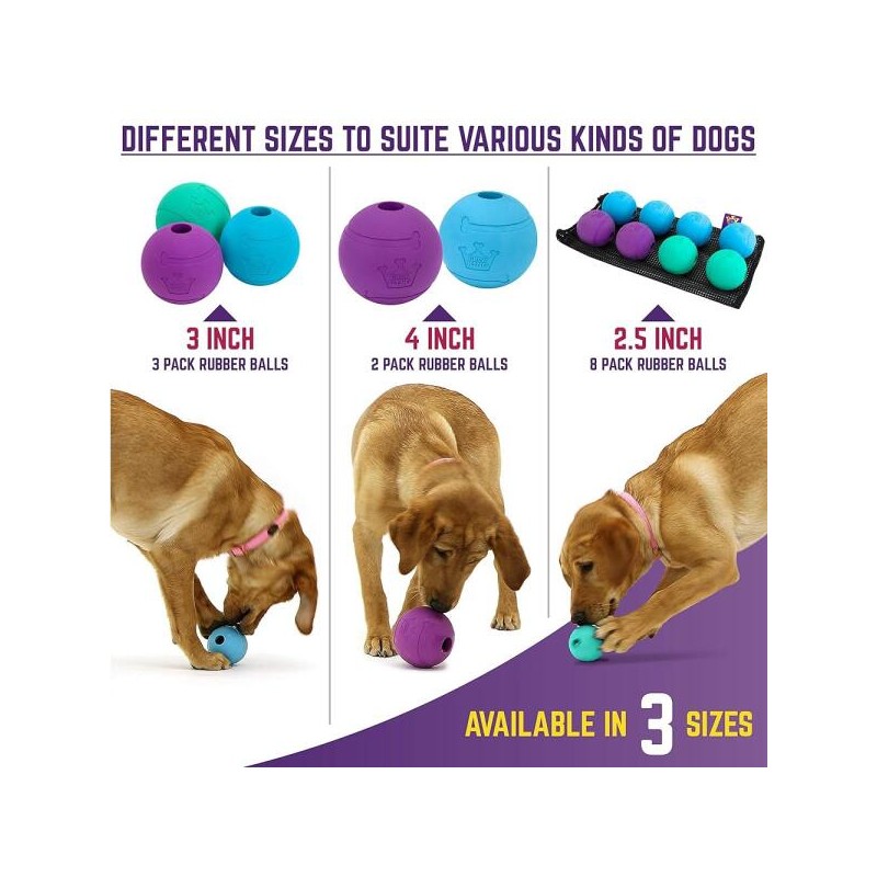 Chooping 츄 킹 페치 볼 매우 내구성이 뛰어난 고무 3인치