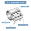 uxcell 2-3/4" Exhaust Clamp, 304 Stainless Steel Butt Joint Band