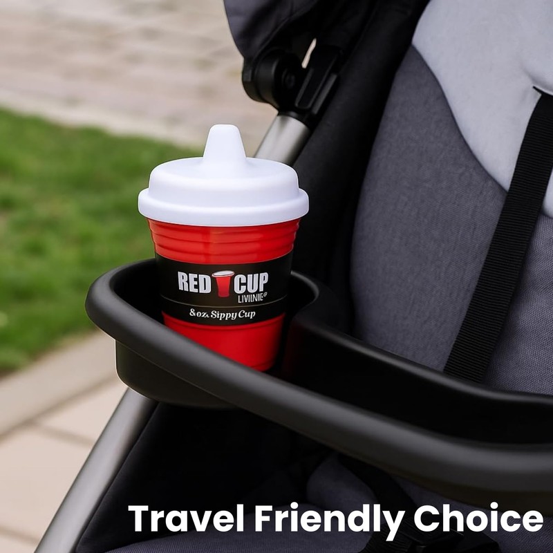 Red Cup Living Trainer Baby Sippy Cup 8 Oz BPA-Free