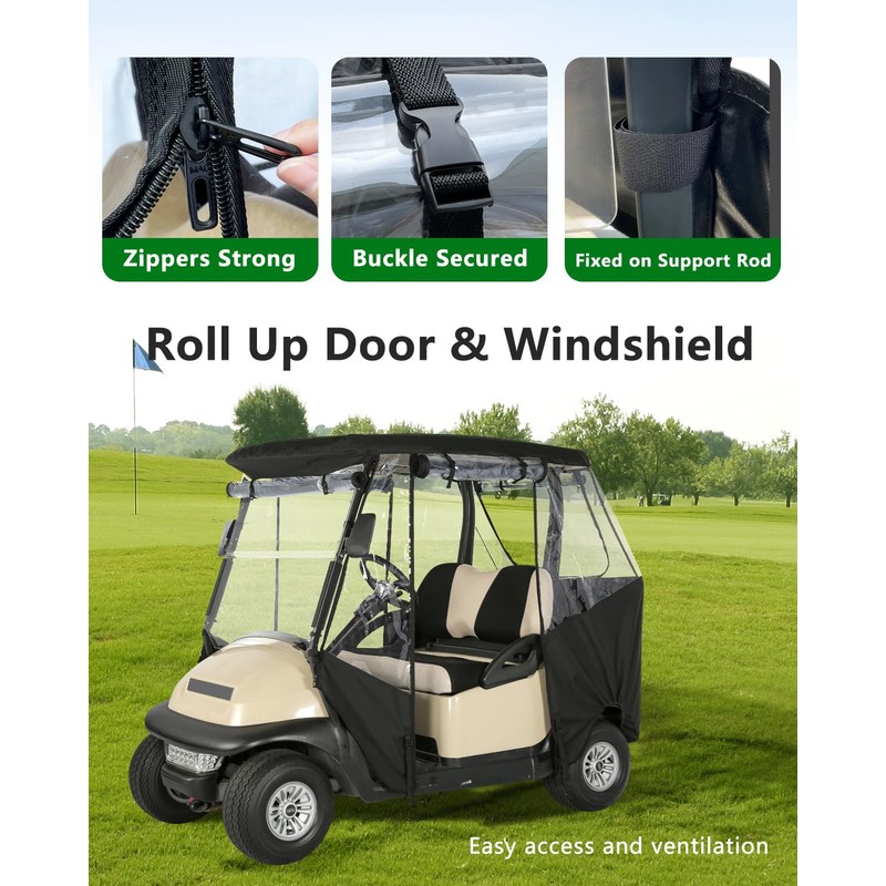 CHENGWEI 2 Passenger Golf Cart Enclosure for Club Car Precedent