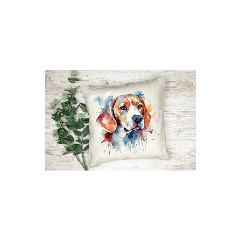 Anonymous Gifting Watercolour dog printed cushion cover - perfect for