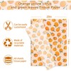 JarThenaAMCS 60 Pcs Orange Tissue Paper Little Cutie Wrapping Paper