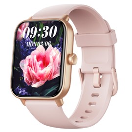 Smartwatch for Women, Men, with Phone Function, Built-In Alexa, 100+ Sport Modes, IP68 Waterproof 1.8-Inch Fitness Watch, 24-Hour Heart Rate, SpO2, Sleep Monitor, with iOS/Android, Pink