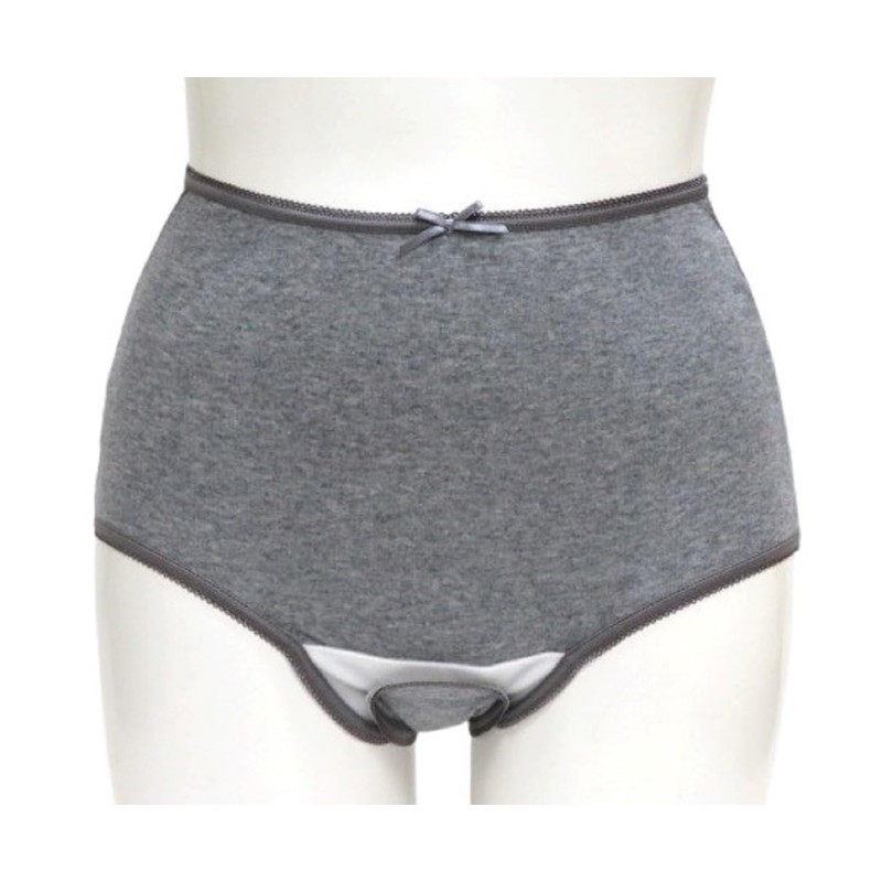 Modde La Casa Postpartum Panties, 100% Cotton, Plain, Gray
