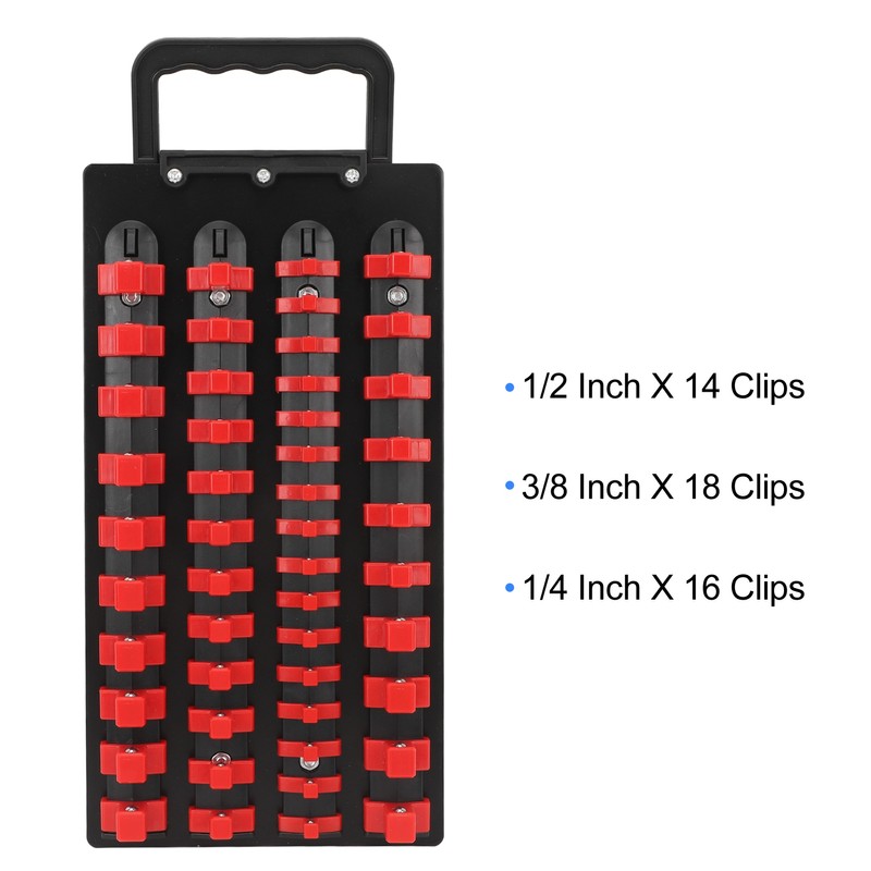 48 Piece Socket Organizer Tray 1/2 Inch X 14 Clips