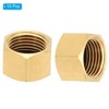PATIKIL 1/2" NPT Female Brass Pipe Fitting Cap Set, 10Pcs