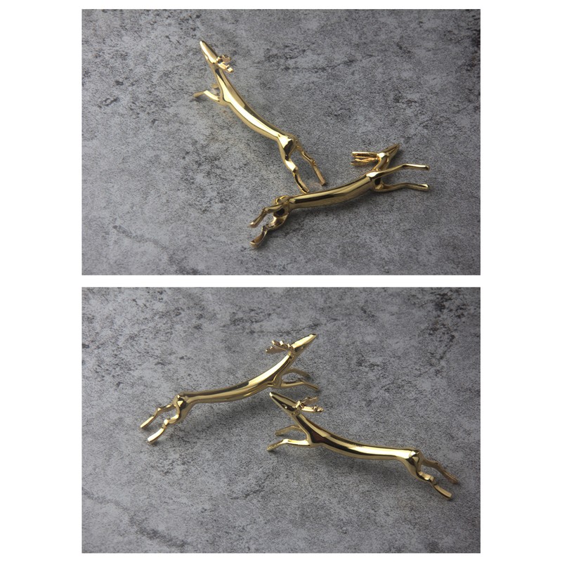 4Pcs Chopstick Rest Smoother Surfaces Reusable Cute Animal Design Gold