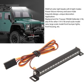 Topyond RC LED Light Bar Roof Lamp, RC Dome Light, 16 LED Colorful Beads, Compatible with 1/18 Traxxas TRX4M Defender