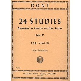 Dont Jakob 24 Studies Op. 37 Preparatory to Kreutzer Rode Studies Violin solo Ivan Galamian