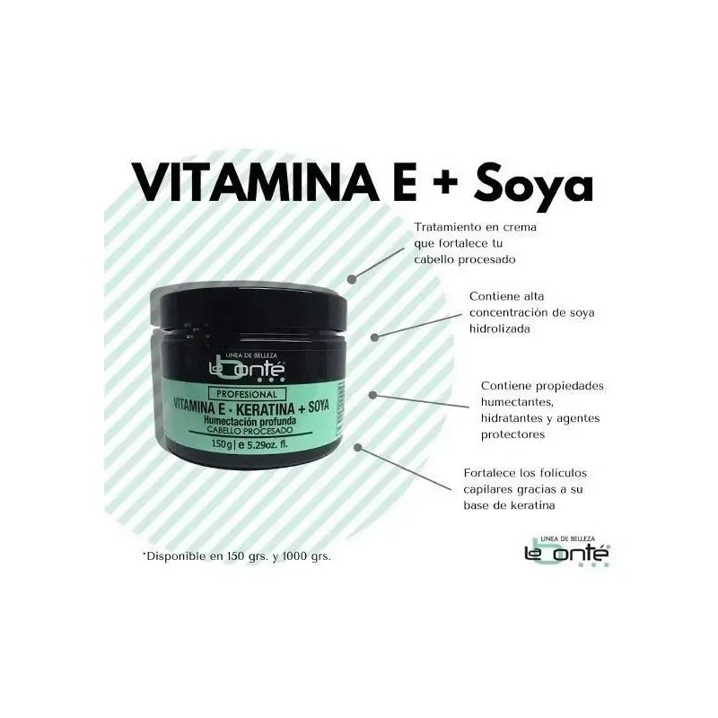 Kit Soya Shampoo,vitamina E Keratina + Seda Cristal Labonte