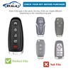 EKALA for Ford Key Fob Cover with Leather Key Fob