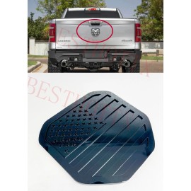 Factory Crafts Tailgate Emblem Badge for Ram 1500 2500 3500 19-23 Black USA American FLAG