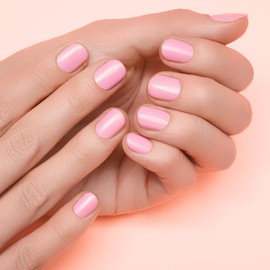 SEMINCA Semi Cured Gel Nail Art Wraps-Multi-Size Semi Gel Press On Nails Stickers for Large/Medium/Small Nail Beds,No Damage Removal(Glazed Donut)