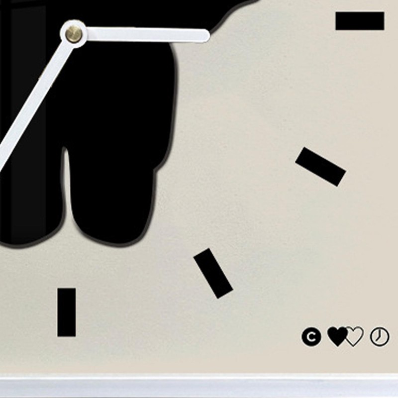 Wall Clock Innovative Nordic Style Cute Cat Pattern Silent Prevents