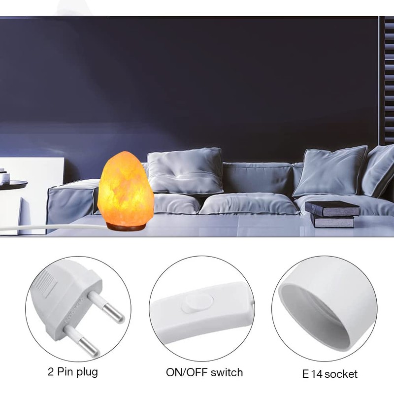 LongZYU Pack of 2 Cable with Switch for Salt Lamp
