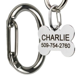 GoTags Pet ID Clip, Strong and Durable Dog and Cat Tag Connector. Easy-Going Exchange Between Pet Collars. Made of Stainless Steel.