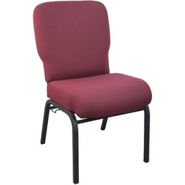 Flash Furniture 20.5" Church Chairs, Maroon Fabric/Black Frame