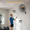 CAMMOO 24 Inch Oscillating Misting Wall Mount Fan, Extra Long