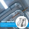 PATIKIL 8" to 6" Eccentric Duct Reducer, 1Pcs Galvanized Iron