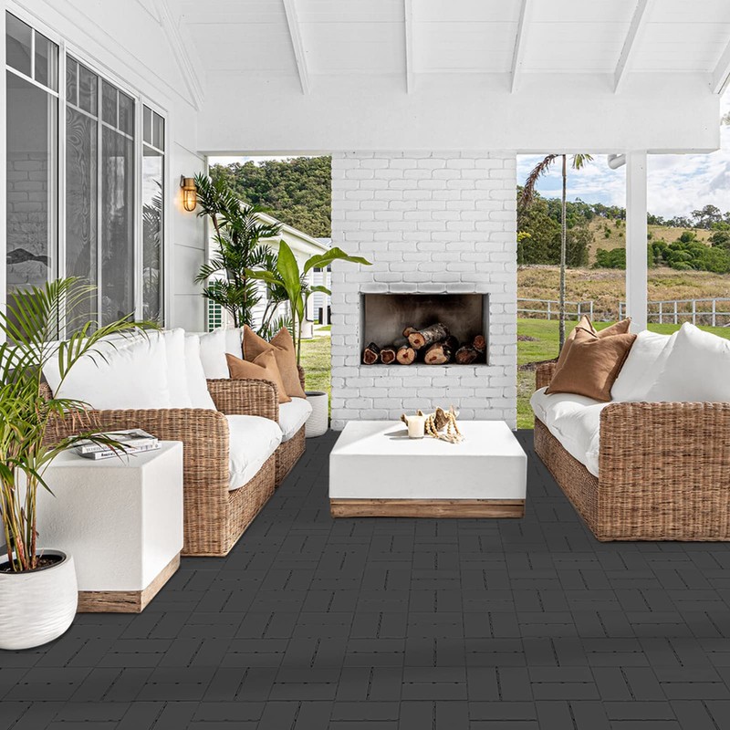 Goovilla Plastic Interlocking Deck Tiles, 9 Pack Outdoor Patio Flooring,