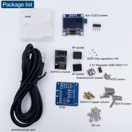 PRATYAHARA ESP8266 DIY Electronic Kit Mini Clock OLED Display Connect with Shell DIY Soldering Project