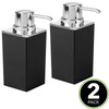 mDesign Set of 2 Refillable Soap Dispensers - Practical Pump