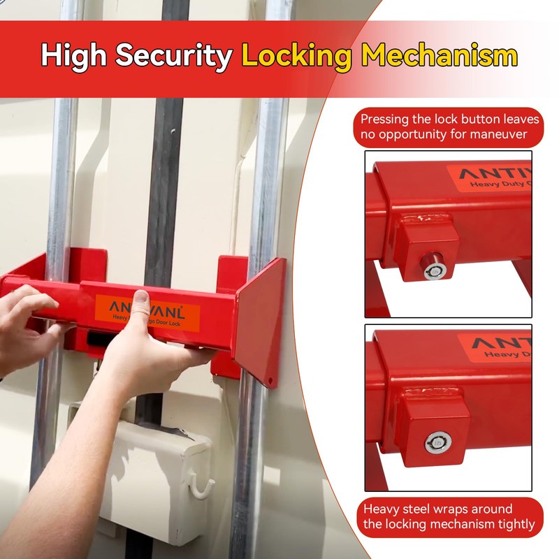 Antivanl Shipping Container Locks Heavy Duty, Maximum Security Trailer Door