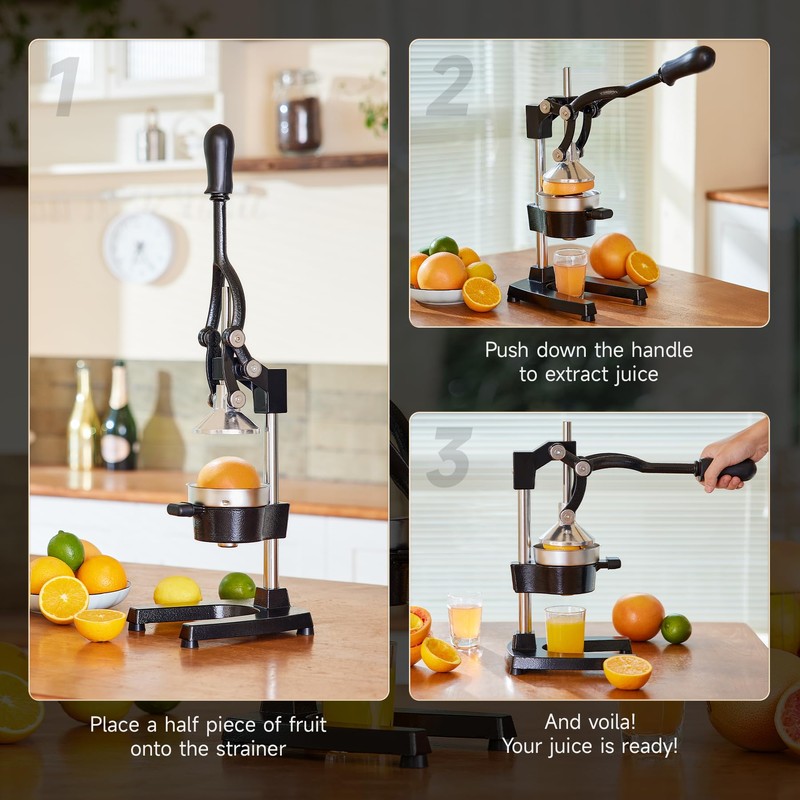 CO-Z Hand Press Juicer Machine, manual Orange Juicer and Professional