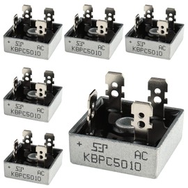 BOJACK KBPC5010 Rectifier Diode 50 A 1000 V Axial KBPC5010 50 amp 1000 Volt Electronic Silicon Diodes(Pack of 6 Pieces)